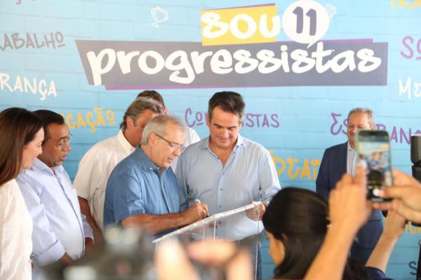 Ciro Nogueira celebra filiação de João Vicente Claudino(Imagem:Ascom)