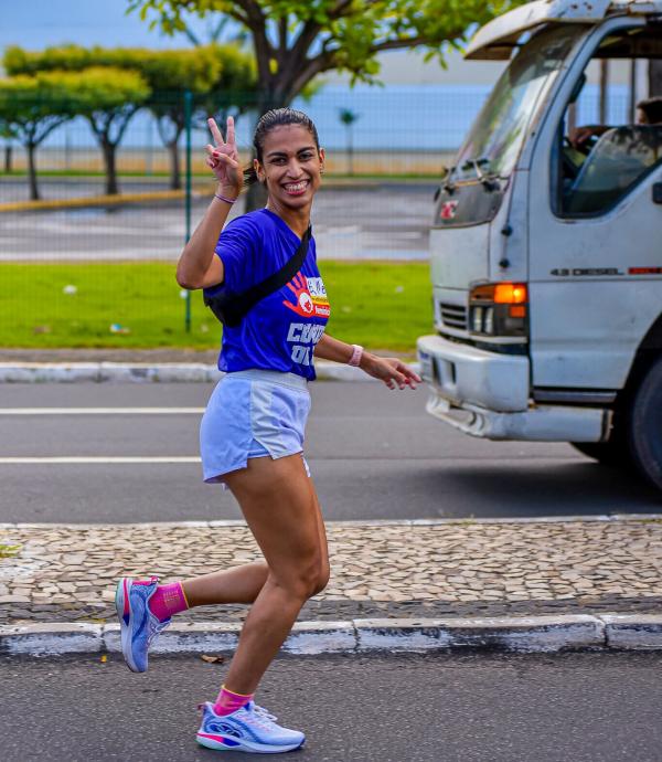 Paula Adriana na 3&ordf; Corrida contra o Feminic&iacute;dio em Teresina.(Imagem:Acervo Pessoal)