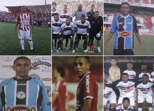 Edson Piau&iacute; em passagens pelos clubes.(Imagem:Arquivo Pessoal)