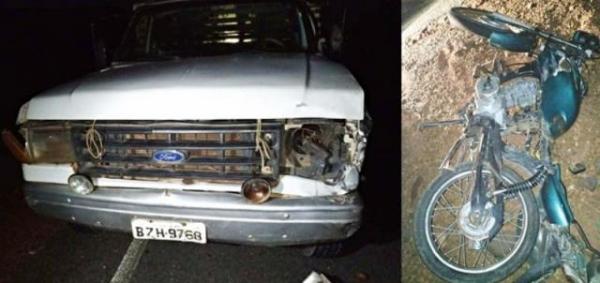 Colisão entre moto e caminhão deixa um homem morto no interior do Piauí.(Imagem:Cidades na net)
