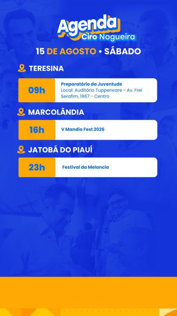 AGENDA - CIRO NOGUEIRA - 15/08(Imagem:Ascom)