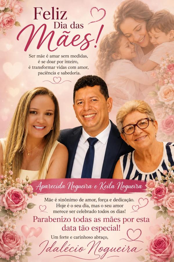 Mensagem Dia das Mães - Idalécio Nogueira(Imagem:Divulgação)