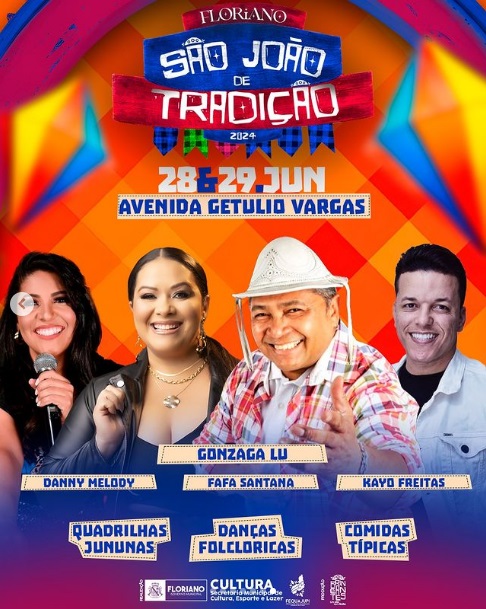 Floriano divulga programação do "São João de Tradição" com 10 atrações musicais e 8 dias de festa