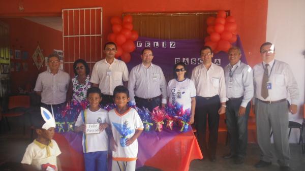  Alunos e professores da Escola Municipal Herc&iacute;lia Camar&ccedil;o celebram semana da P&aacute;scoa.(Imagem:FlorianoNews)