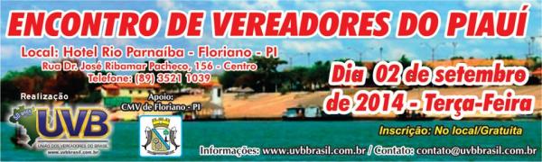 Encontro de Vereadores do Piau&iacute;.(Imagem:Divulga&ccedil;&atilde;o)