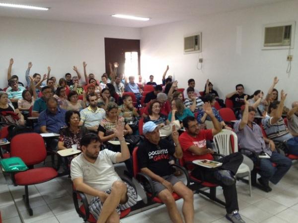 Docentes da UFPI decidiram por fim a greve nos cinco campi.(Imagem: Divulga&ccedil;&atilde;o/Adufpi)