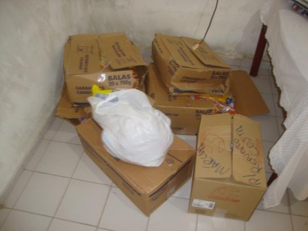 Bombons para distribui&ccedil;ao no Natal(Imagem:reda&ccedil;ao)