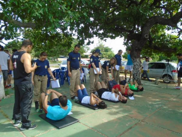 Efetivo da PRF participa de Teste de Aptid&atilde;o F&iacute;sica em Floriano.(Imagem:FlorianoNews)
