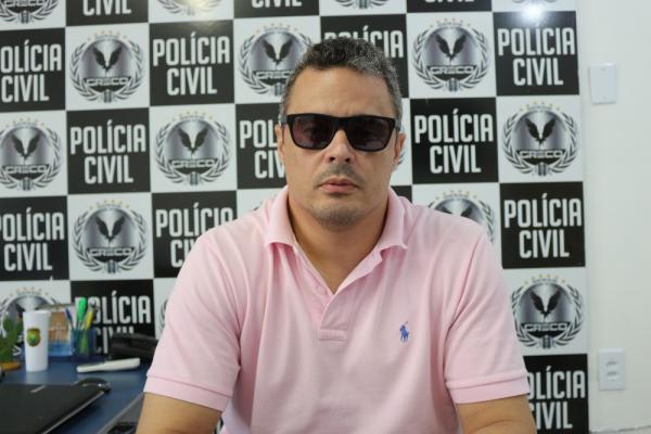 Delegado Tales Gomes, coordenador do GRECO. (Imagem:Jos&eacute; Marcelo/ G1)