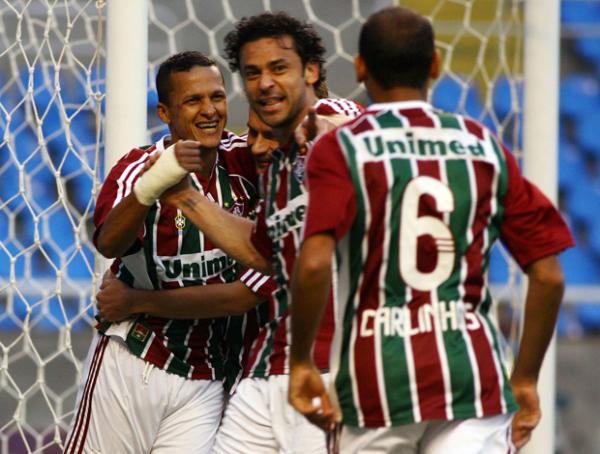 Fred come&ccedil;a mal a partida, mas depois marca seu primeiro gol no Campeonato Brasileiro e vira o destaque do Fluminense na goleada sobre o Cear&aacute;, ao lado de Souza.(Imagem:Caio Amy/Photocamera)
