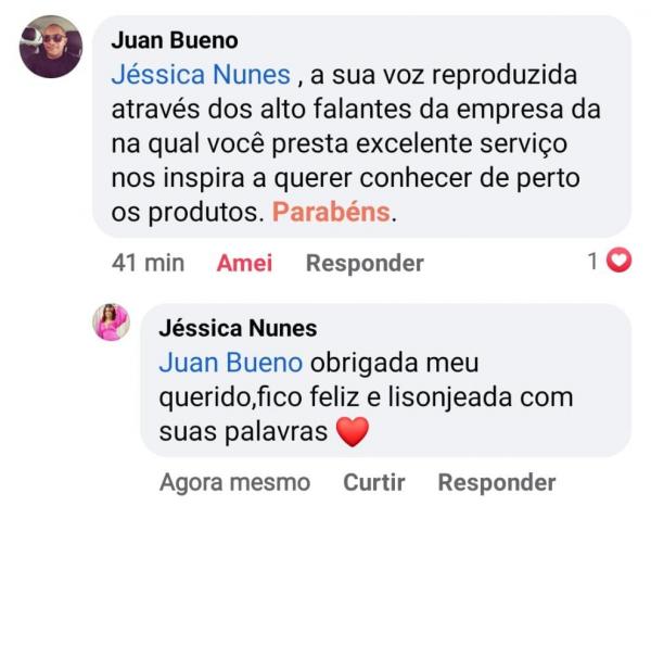 J&eacute;ssica Nunes recebe elogios pelo desempenho em locu&ccedil;&atilde;o.(Imagem:Divulga&ccedil;&atilde;o)