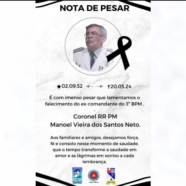 Nota de pesar(Imagem:Reprodu&ccedil;&atilde;o/Instagram )