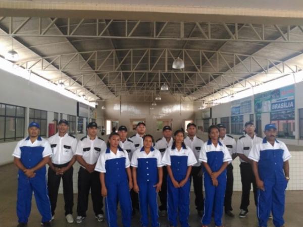 Os 17 contratados j&aacute; mobilizados no terminal de Floriano.(Imagem:Ascom Suparc)