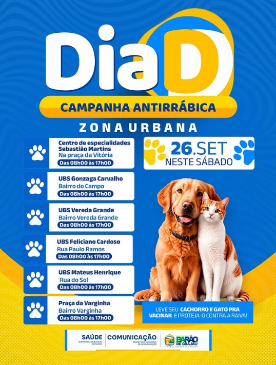 Barão de Grajaú realiza Campanha Antirrábica neste sábado (26)
