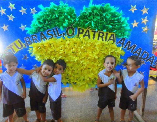 Atividades alusivas &agrave; Semana da P&aacute;tria iniciaram na Escola Pequeno Pr&iacute;ncipe.(Imagem:EPP)