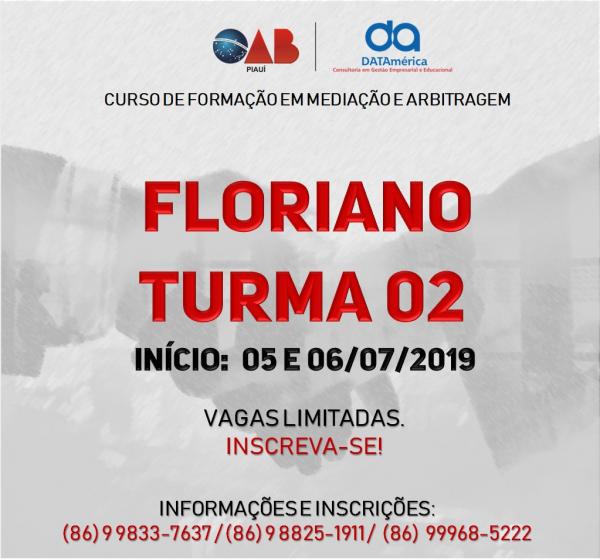 Abertas as inscrições para Curso de Formação em Mediação e Arbitragem em Floriano