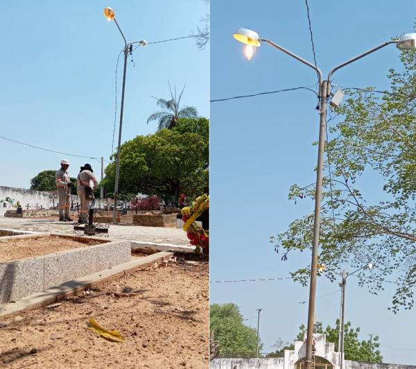 Prefeitura de Floriano realiza manuten&ccedil;&atilde;o nos cemit&eacute;rios para o Dia de Finados(Imagem:Secom)