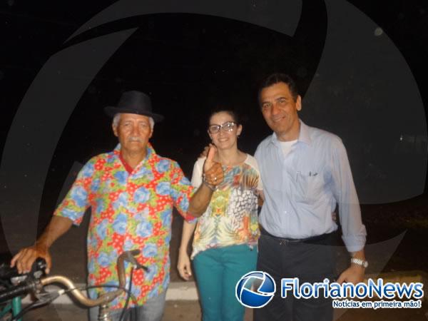 Prefeito Gilberto J&uacute;nior e sua esposa Marla Guerra.(Imagem:FlorianoNews)