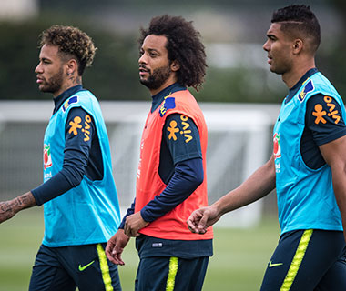 Sem descanso, Casemiro e Marcelo já treinam com a seleção