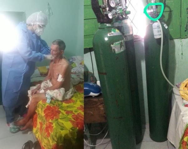 Idoso de 92 anos &eacute; primeiro paciente a falecer a espera de um leito de UTI no Piau&iacute;.(Imagem:TV Clube/ &Eacute;rica Sousa)