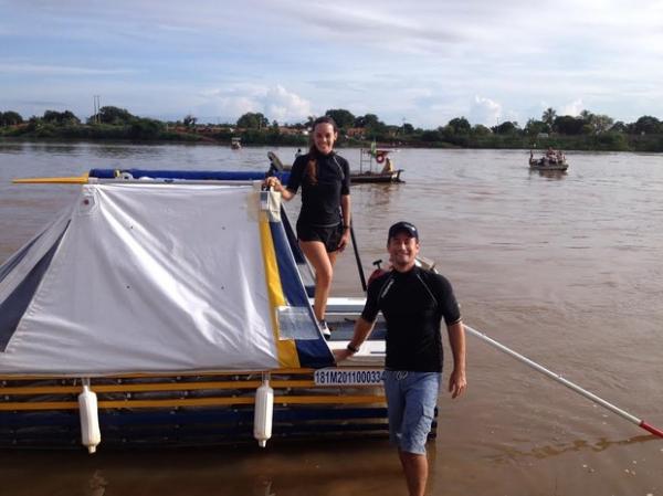 Casal percorreu Rio Parna&iacute;ba durante sete dias(Imagem:Eduardo Carvalho/Arquivo Pessoal)