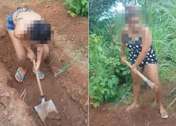 Adolescentes foram filmadas cavando a pr&oacute;pria cova antes de serem mortas, diz delegado.(Imagem:Reprodu&ccedil;&atilde;o)