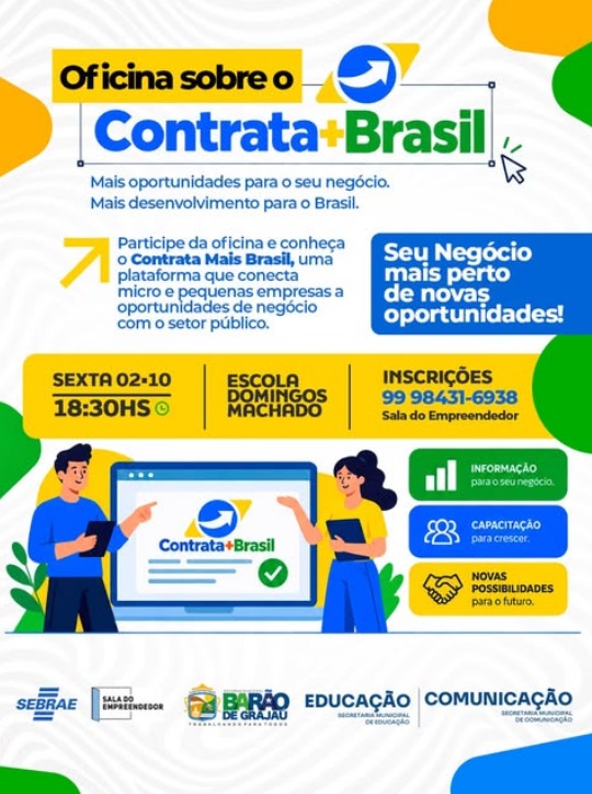 Barão de Grajaú promove oficina sobre Contrata+Brasil para empreendedores