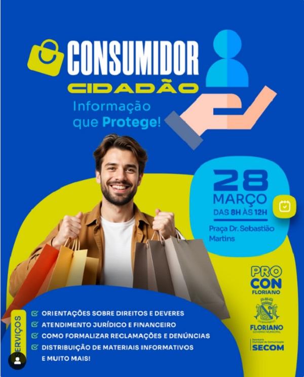 Procon Floriano realizar&aacute; a&ccedil;&atilde;o de conscientiza&ccedil;&atilde;o em alus&atilde;o ao Dia do Consumidor(Imagem:Reprodu&ccedil;&atilde;o/Instagram)