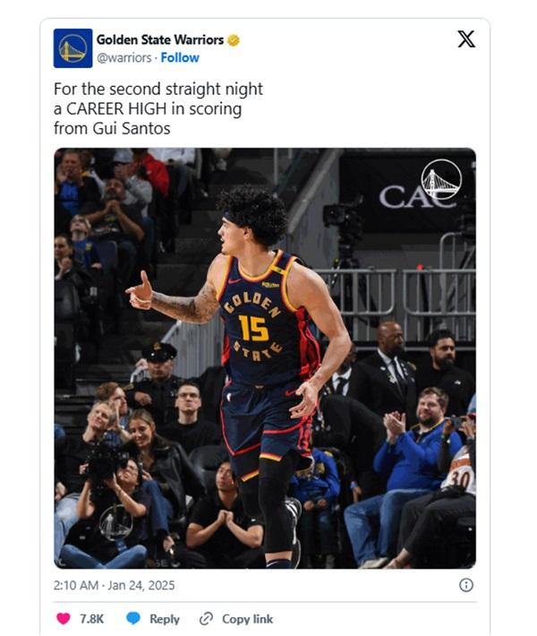 Golden State Warriors(Imagem:Reprodu&ccedil;&atilde;o/X)