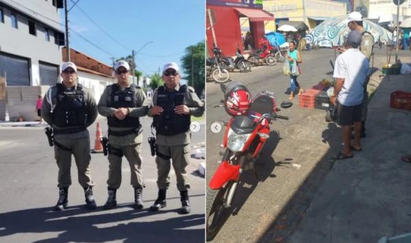  Equipe de Tr&acirc;nsito do 3&ordm; BPM atua na fiscaliza&ccedil;&atilde;o e orienta&ccedil;&atilde;o do estacionamento em Floriano.(Imagem:Reprodu&ccedil;&atilde;o/Instagram)