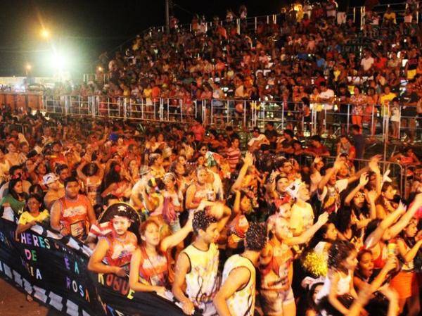 P&uacute;blico acompanhou o desfile nas arquibancadas da avenida.(Imagem:Josiel Martins/G1)