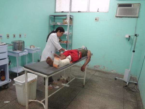 Motoqueiro fica gravemente ferido ap&oacute;s acidente na PI 140.(Imagem:FlorianoNews)