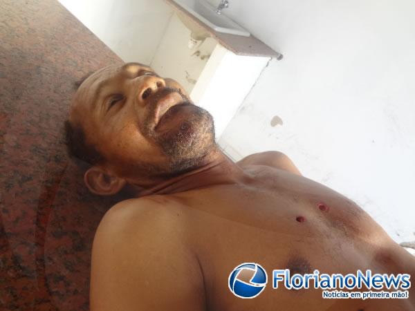 acusado morto na ocorr&ecirc;ncia.(Imagem:FlorianoNews)