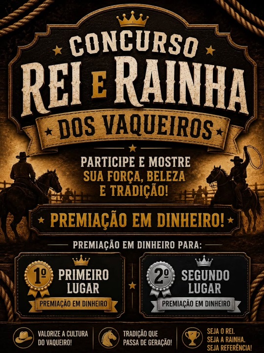 Inscrições para Rei e Rainha dos Vaqueiros seguem abertas até 8 de junho em Floriano