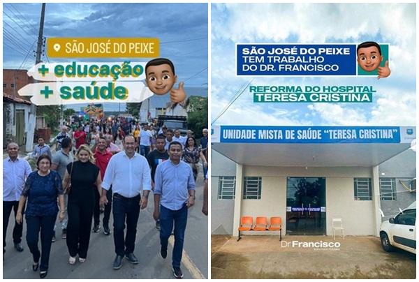 Deputado Francisco Costa inaugura novas instala&ccedil;&otilde;es do Hospital Municipal em S&atilde;o Jos&eacute; do Peixe.(Imagem:Reprodu&ccedil;&atilde;o/Instagram)