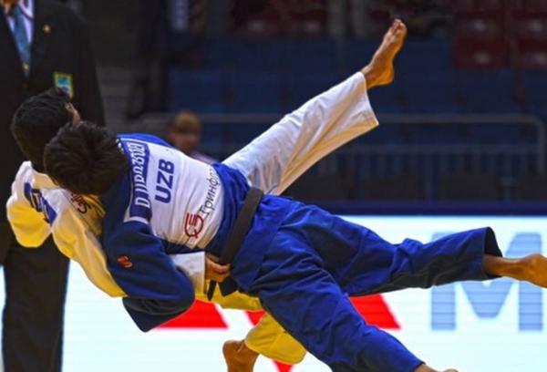 Kitadai perde por ippon de Diyorbek Urozboev na primeira luta.(Imagem:Divulga&ccedil;&atilde;o/CBJ)