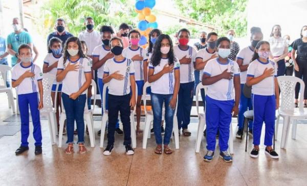 Reforma da Escola Municipal Guida de Miranda é entregue durante Semana Positiva. (Imagem:Secom)