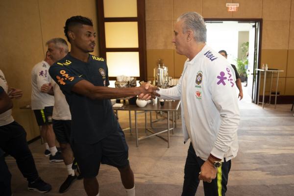 Bruno Henrique foi o representante rubro-negro na &uacute;ltima convoca&ccedil;&atilde;o de Tite.(Imagem:Lucas Figueiredo/CBF)