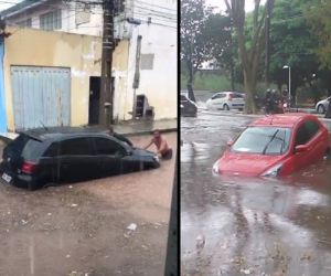 Forte chuva deixa ruas alagadas e carros boiando em Teresina; setembro mais chuvoso em 8 anos