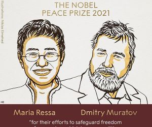 Jornalistas Maria Ressa e Dmitri Muratov ganham prêmio Nobel da Paz de 2021