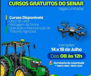 SENAR e Secretaria da Juventude abrem inscrições para cursos gratuitos em Barão de Grajaú