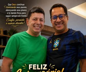 Idalécio Nogueira parabeniza Gleydson Resende pelo aniversário