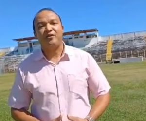 Vereador Ancelmo Jorge supervisiona obras de reforma e reparos na iluminação do Estádio Tiberão