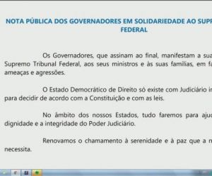 Governadores se reúnem nesta segunda para debater defesa da democracia