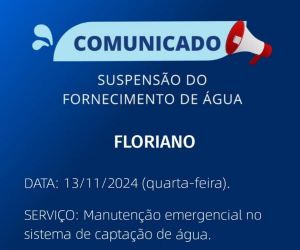 Agespisa suspende temporariamente o abastecimento de água em Floriano para manutenção emergencial