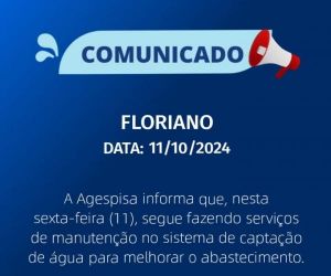 Agespisa realiza manutenção no sistema de captação de água em Floriano para garantir abastecimento