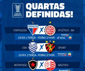 Confrontos das quartas de final da Copa do Nordeste são definidos