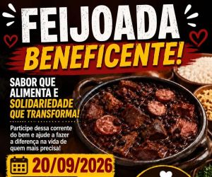 Feijoada beneficente reúne sabor e solidariedade no próximo domingo em Floriano