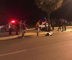 Homem fica ferido em acidente na Avenida Calisto Lobo