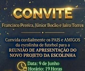 Reunião apresentará novo projeto de escolinha de futebol em Floriano nesta terça-feira (09)